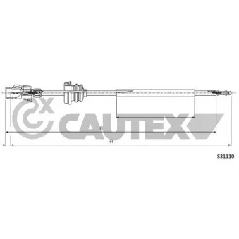 Câble flexible de commande de compteur CAUTEX 463518