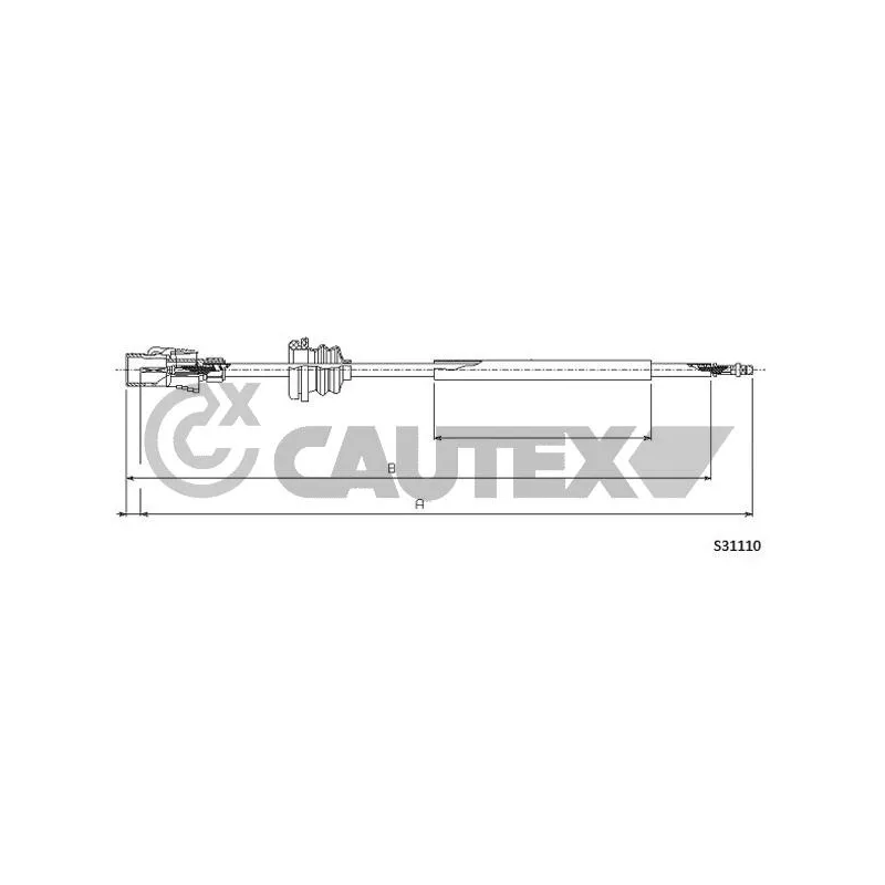 Câble flexible de commande de compteur CAUTEX 463518