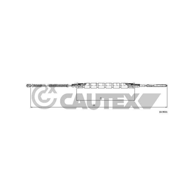Tirette à câble, frein de stationnement CAUTEX 468094