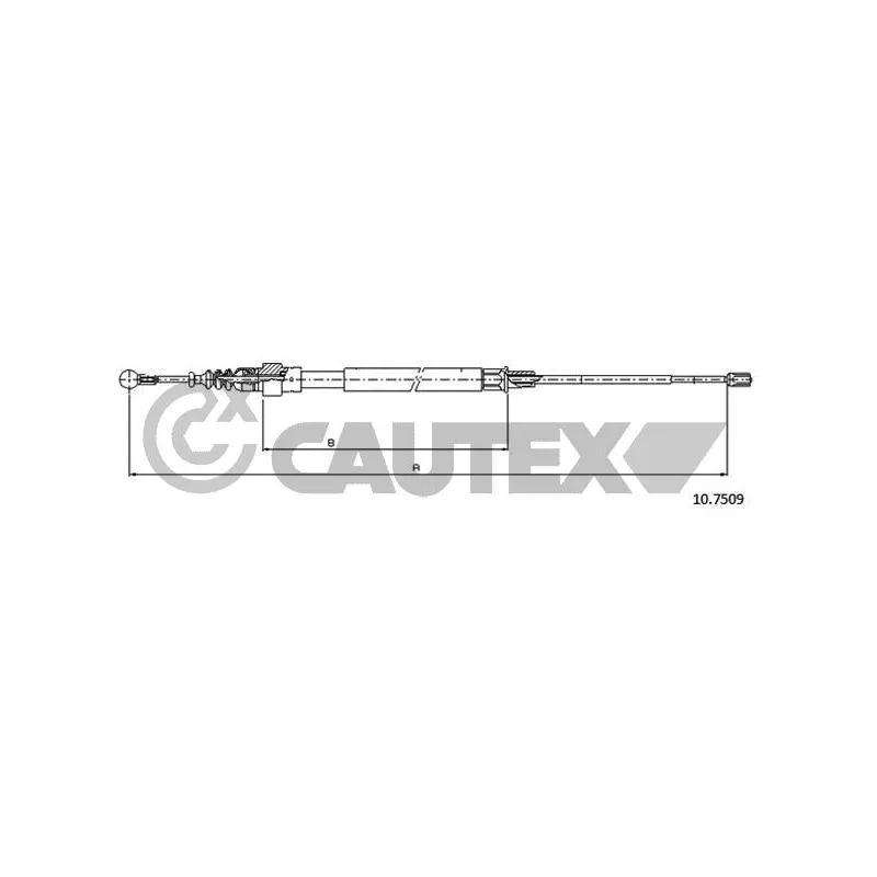 Tirette à câble, frein de stationnement CAUTEX 468239