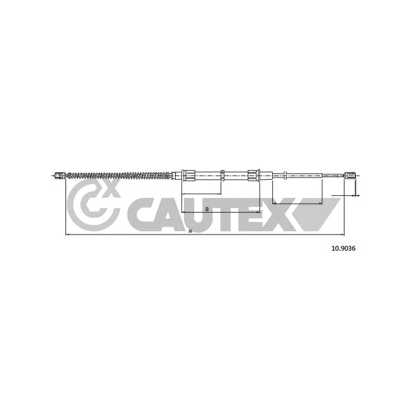 Tirette à câble, frein de stationnement CAUTEX 468245