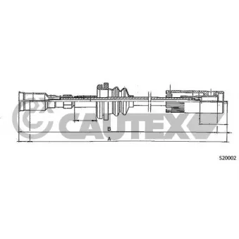 Câble flexible de commande de compteur CAUTEX 483127