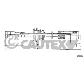 Câble flexible de commande de compteur CAUTEX 483129