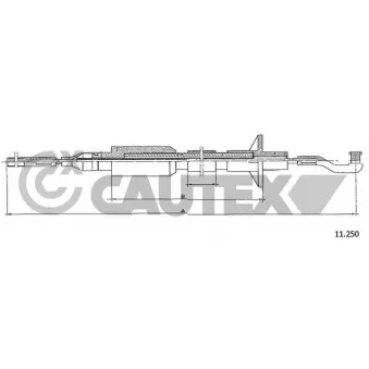 Tirette à câble, commande d'embrayage CAUTEX 489092