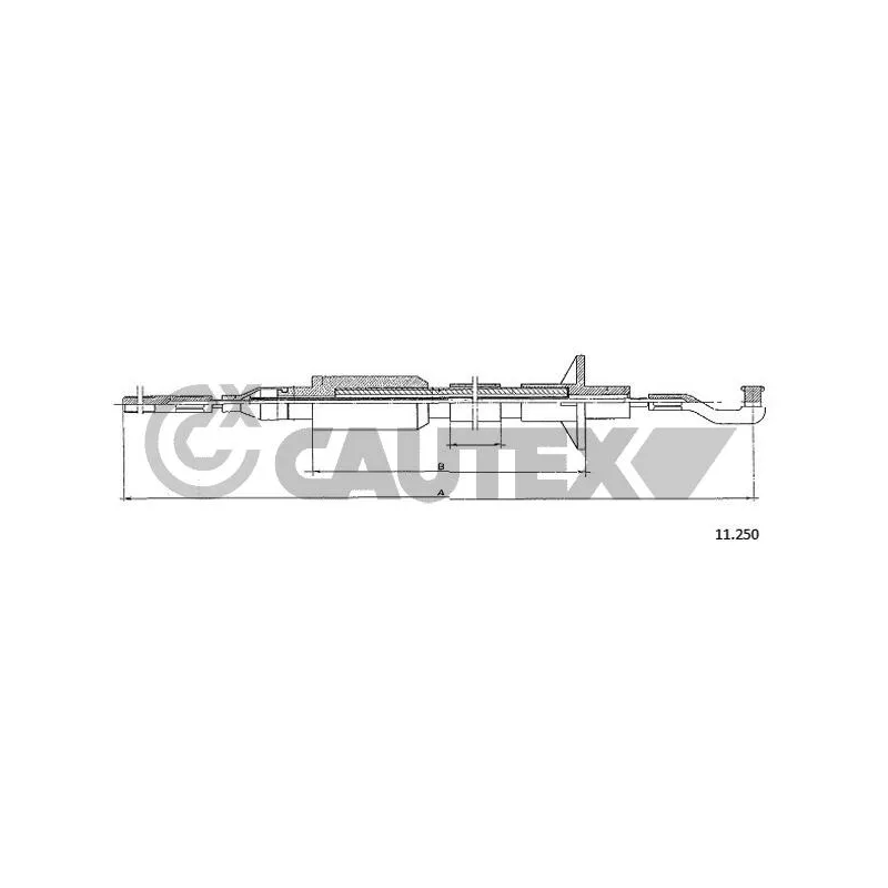 Tirette à câble, commande d'embrayage CAUTEX 489092
