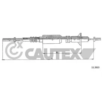 Tirette à câble, commande d'embrayage CAUTEX 489094