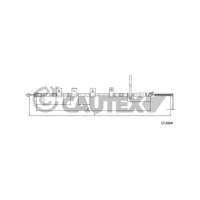 Tirette à câble, frein de stationnement CAUTEX 708109