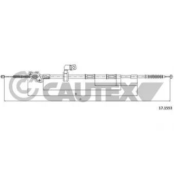 Tirette à câble, frein de stationnement CAUTEX 708113