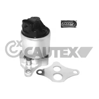 Vanne EGR, commande des gaz d'échappement CAUTEX 757567