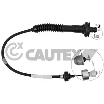 Tirette à câble, commande d'embrayage CAUTEX 760070