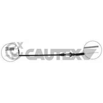 Tirette à câble, commande d'embrayage CAUTEX 760071
