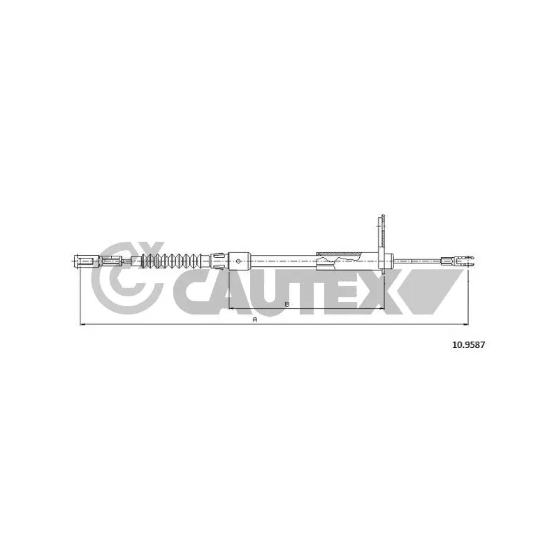 Tirette à câble, frein de stationnement CAUTEX 760740