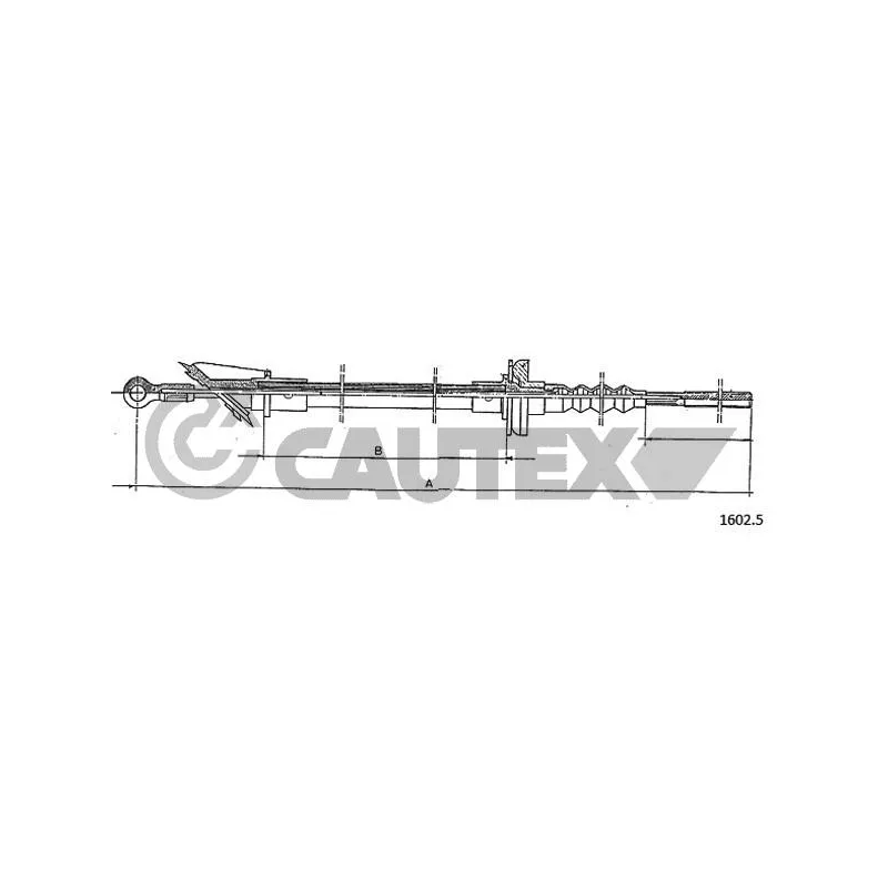 Tirette à câble, commande d'embrayage CAUTEX 760769