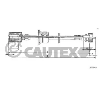 Câble flexible de commande de compteur CAUTEX 760921