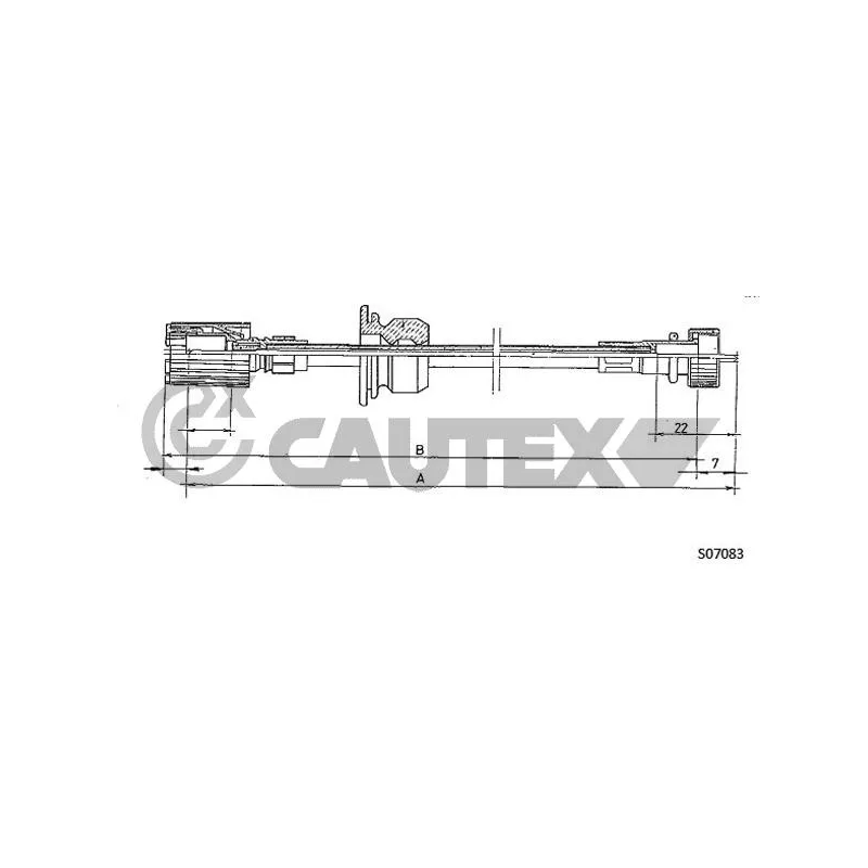 Câble flexible de commande de compteur CAUTEX 760921
