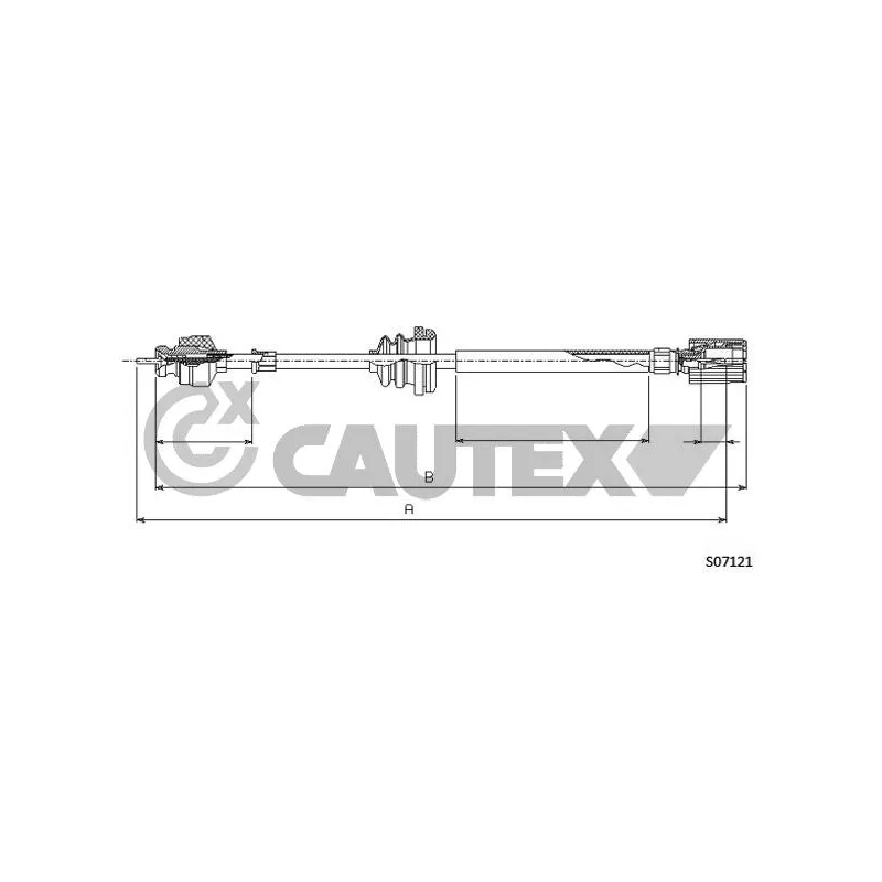 Câble flexible de commande de compteur CAUTEX 760929