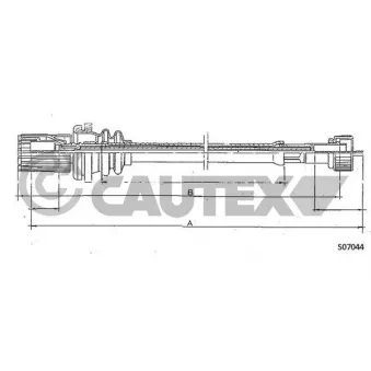 Câble flexible de commande de compteur CAUTEX 760935