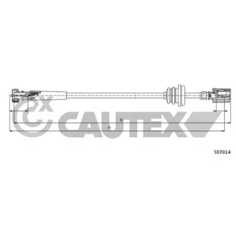 Câble flexible de commande de compteur CAUTEX 760938