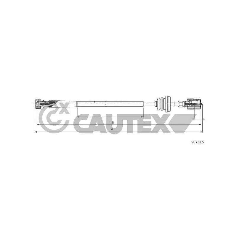 Câble flexible de commande de compteur CAUTEX 760939