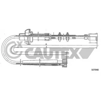 Câble flexible de commande de compteur CAUTEX 760940