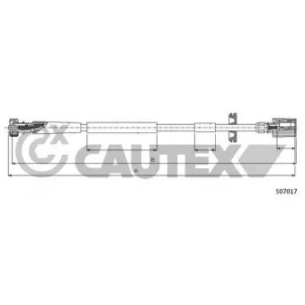 Câble flexible de commande de compteur CAUTEX 760942