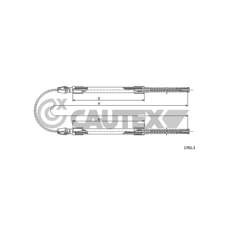 Tirette à câble, frein de stationnement CAUTEX 760965
