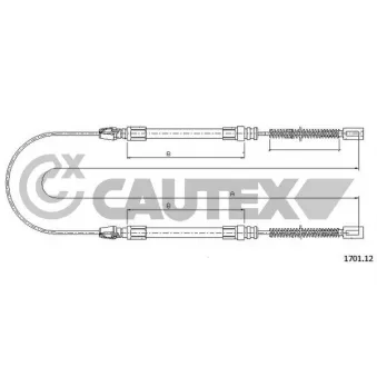 Tirette à câble, frein de stationnement CAUTEX 760992