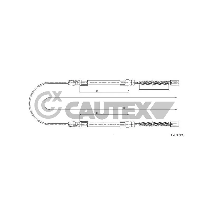 Tirette à câble, frein de stationnement CAUTEX 760992