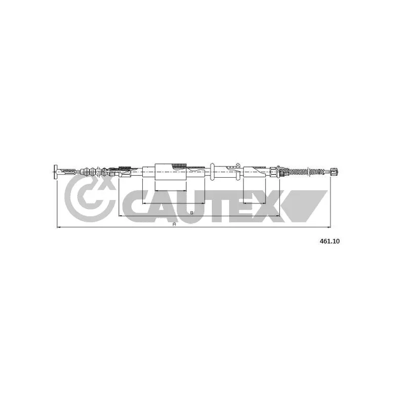 Tirette à câble, frein de stationnement CAUTEX 760993