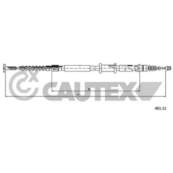 Tirette à câble, frein de stationnement CAUTEX 760997
