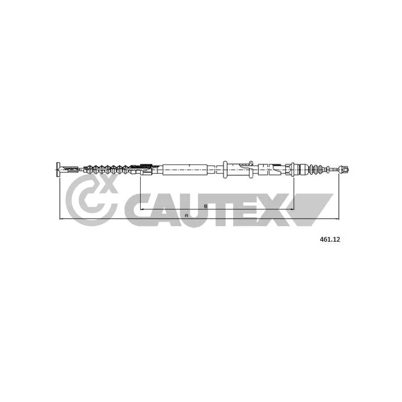 Tirette à câble, frein de stationnement CAUTEX 760997