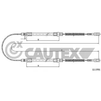 Tirette à câble, frein de stationnement CAUTEX 761038