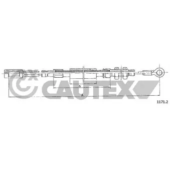Tirette à câble, frein de stationnement CAUTEX 761078
