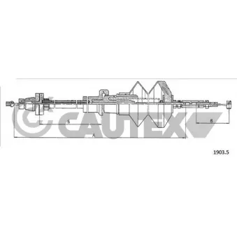 Câble d'accélération CAUTEX 761083