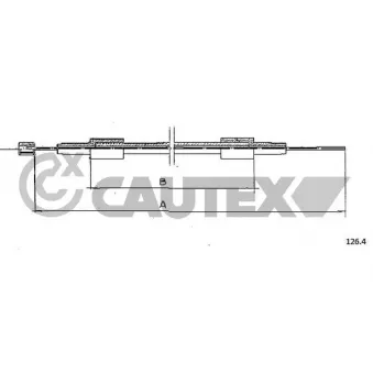 Tirette de capot moteur CAUTEX 761228