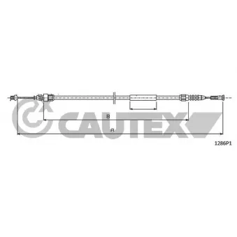 Tirette de capot moteur CAUTEX 761244