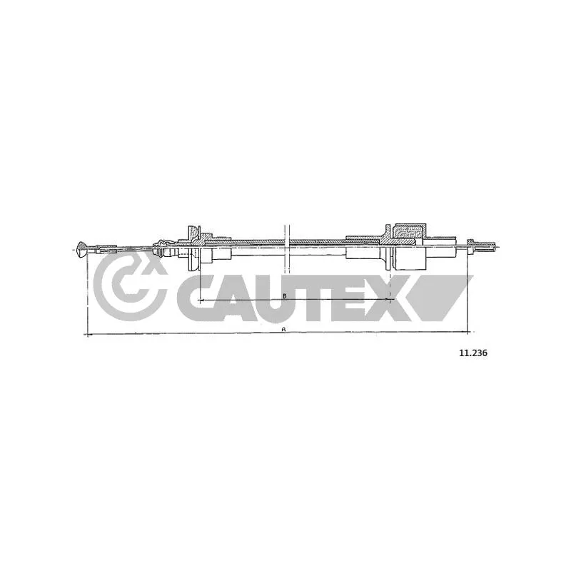 Tirette à câble, commande d'embrayage CAUTEX 761269
