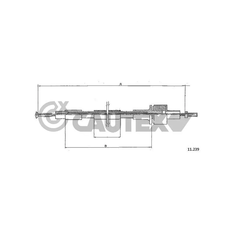 Tirette à câble, commande d'embrayage CAUTEX 761281