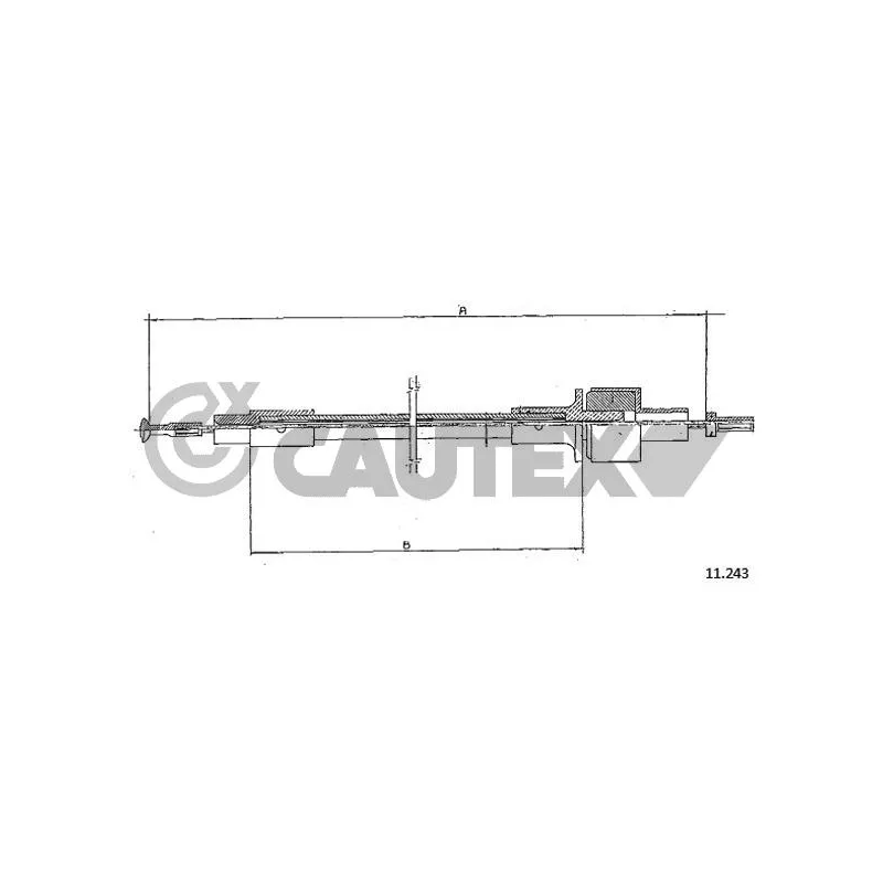 Tirette à câble, commande d'embrayage CAUTEX 761292