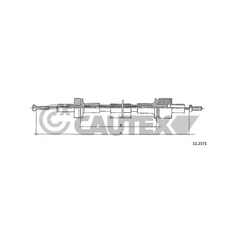 Tirette à câble, commande d'embrayage CAUTEX 761293