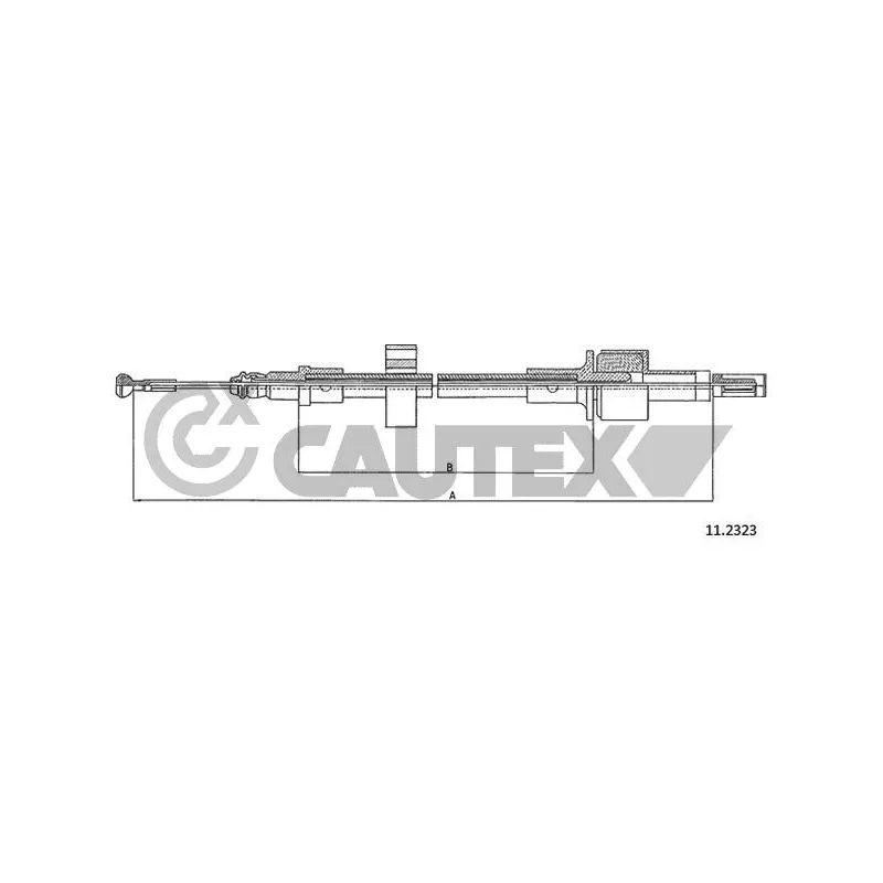 Tirette à câble, commande d'embrayage CAUTEX 761310