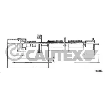 Câble flexible de commande de compteur CAUTEX 761344