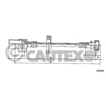 Câble flexible de commande de compteur CAUTEX 761348