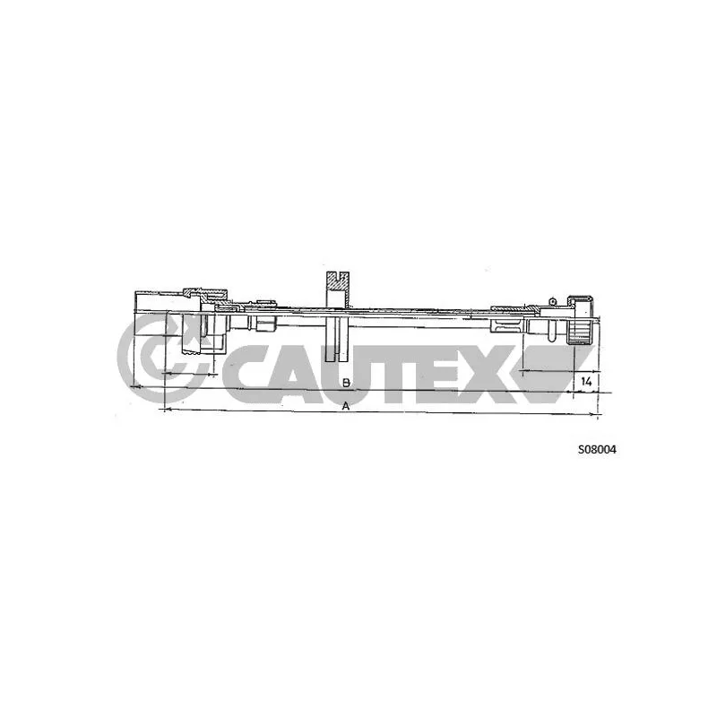 Câble flexible de commande de compteur CAUTEX 761348