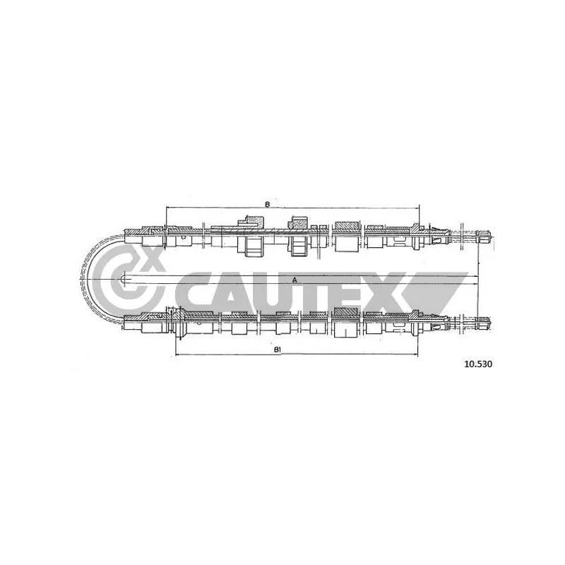 Tirette à câble, frein de stationnement CAUTEX 761372