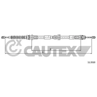 Tirette à câble, frein de stationnement CAUTEX 761402