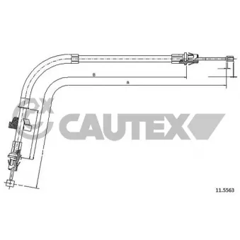 Tirette à câble, frein de stationnement CAUTEX 761412