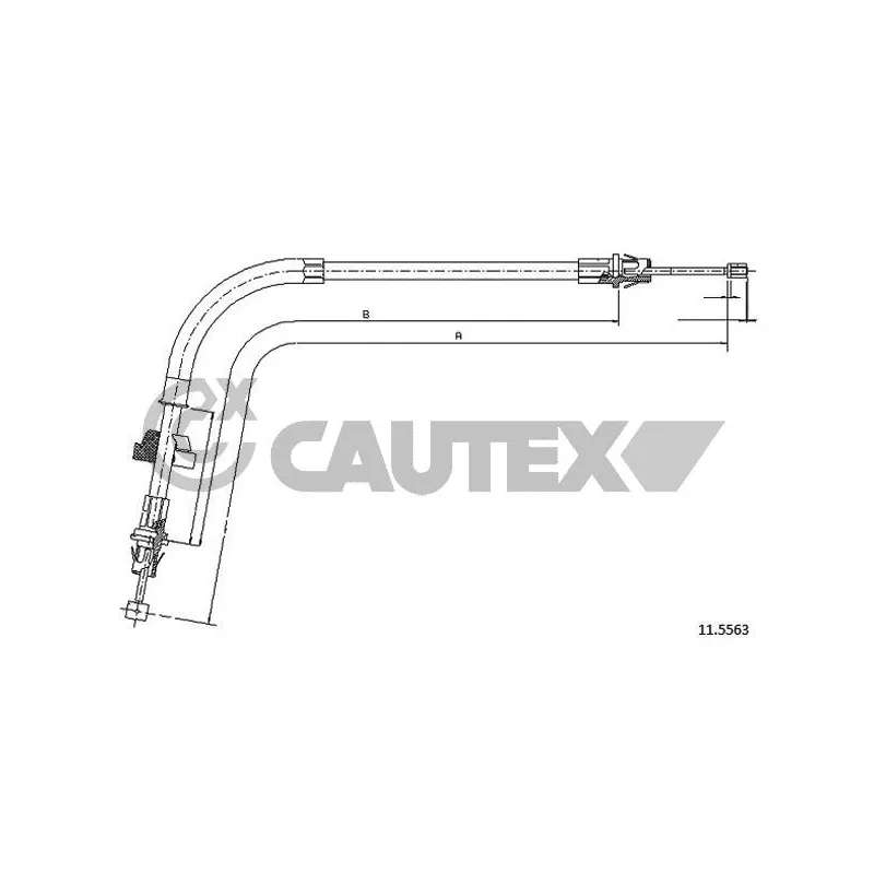 Tirette à câble, frein de stationnement CAUTEX 761412