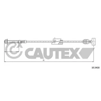 Tirette à câble, frein de stationnement CAUTEX 761431
