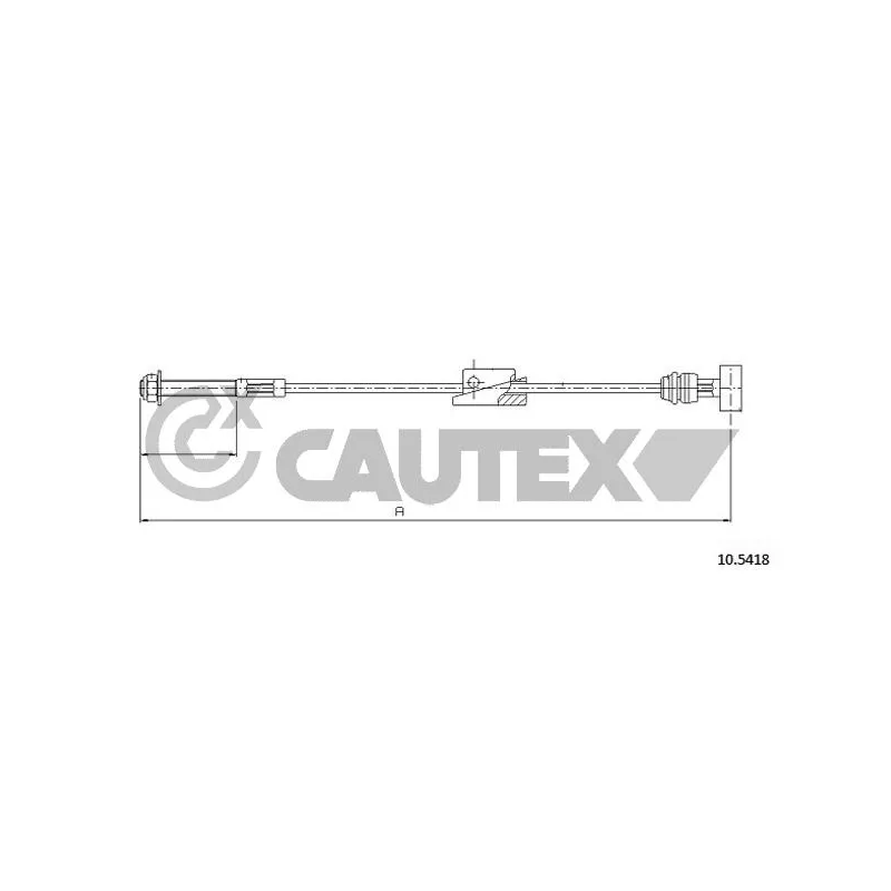Tirette à câble, frein de stationnement CAUTEX 761431